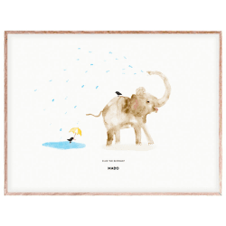 Image showing the All The Way To Paris Ellie the Elephant Print, 30 x 40cm product.