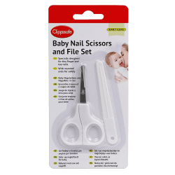 Image showing the Baby Nail Scissors & File Set, White product.
