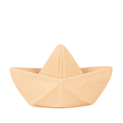 Image showing the Origami Boat Natural Rubber Bath Toy, Nude product.