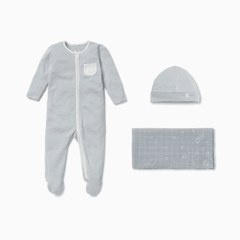 Image showing the Take me Home Ribbed Gift Set, 0 - 3 Months, Blue product.