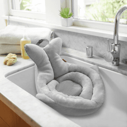 Image showing the Moby Softspot Sink Baby Bather, Grey product.