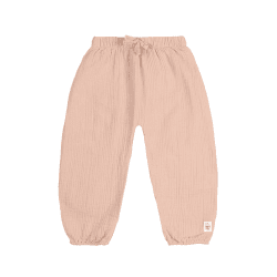 Image showing the Muslin Pants GOTS, 3 - 6 Months, Powder Pink product.