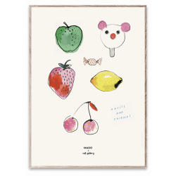 Image showing the Soft Gallery Fruits & Friends Print, 50 x 70cm product.