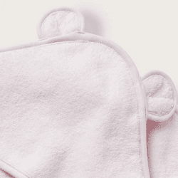 Image showing the Girls Bear Hooded Towel, 76 x 76cm, Pink product.