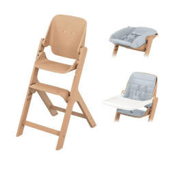 Image showing the Nesta 3-Piece High Chair Newborn & Toddler Bundle, Natural product.