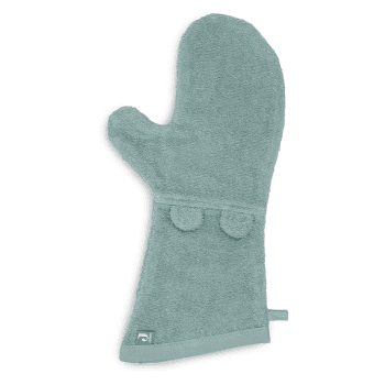 Image showing the Terry Bath Mitt with Ears, Ash Green product.