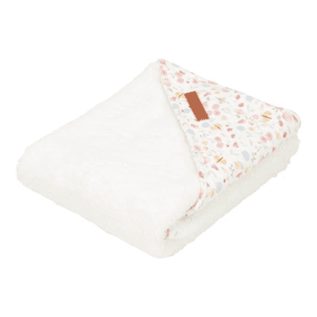 Image showing the Flowers & Butterflies Hooded Baby Towel, Pink product.