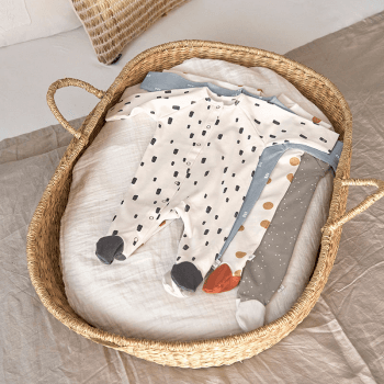 Image showing the Sleepsuit Pyjama GOTS, 3 - 6 Months, Big Dots Milky product.