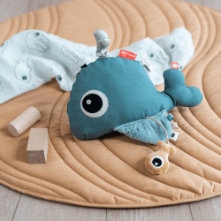 Image showing the Wally Tummy Time Floor Mirror, Blue product.