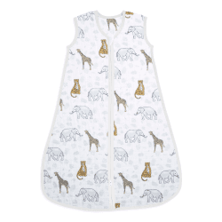 Image showing the Boutique Cotton Muslin Sleeping Bag, 1.0 TOG, 6 - 18 Months, Jungle product.