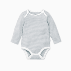 Image showing the Long Sleeve Bodysuit, 3 - 6 Months, Blue Stripe product.