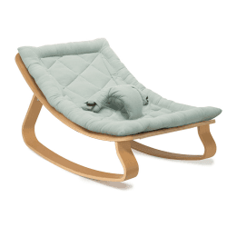 Image showing the Levo Wooden Baby Rocker, Beech, Farrow product.