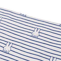 Image showing the Jollein x Miffy Pack of 3 Muslin Cloths, 70 x 70cm, Navy product.