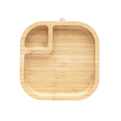 Image showing the Baby Bamboo Suction Plate, Pink product.