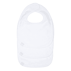 Image showing the Pack of 3 Cotton Bibs, White product.