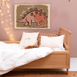 Image showing the Dino Live Wild Poster Print, 50 x 70cm, Brown product.