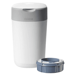 Image showing the Twist & Click Nappy Bin, White product.