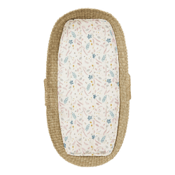 Image showing the Changing Basket Liner with Print, Pressed Leaves Rose product.