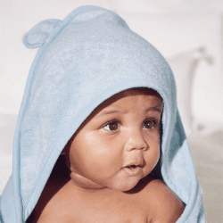 Image showing the Boys Bear Hooded Towel, 76 x 76cm, Blue product.