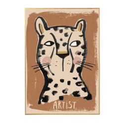 Image showing the Leo Artist Poster Print, 50 x 70cm, Brown product.