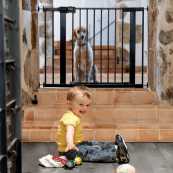 Image showing the Easy Close Baby Safety Gate, Black product.