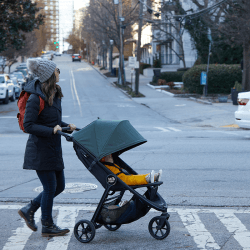 Image showing the City Mini GT2 3-Wheel All Terrain Pushchair, Briar Green product.