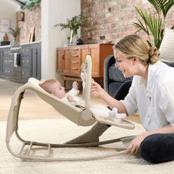Image showing the Tempo 2 in 1 Baby Bouncer and Rocker, Sand product.