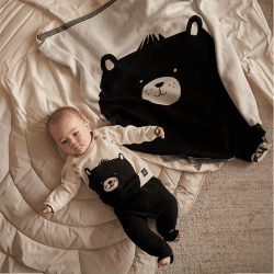 Image showing the Knitted Bear Jumper, 0 - 3 Months, Natural White product.