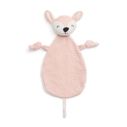 Image showing the Comforter with Dummy Holder Deer, Pale Pink product.