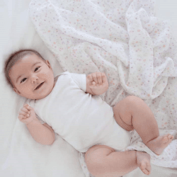 Image showing the Boutique Pack of 4 Large Cotton Muslin Swaddles, 120 x 120cm, Ma Fleur product.