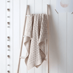 Image showing the Heirloom Natural Blanket, 75 x 100cm, Natural product.