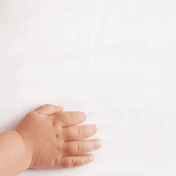 Image showing the Organic Cotton Moses Basket Fitted Sheet, 30x70cm - 35x75cm, White product.