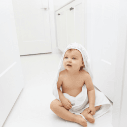 Image showing the Essentials Pack of 2 Hooded Baby Towels, 76 x 76cm, Damsel product.