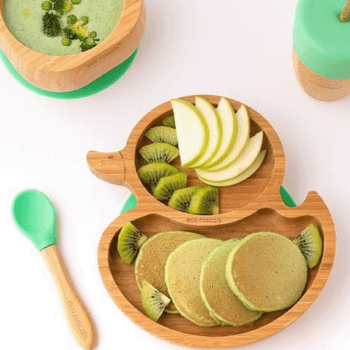 Image showing the Duck 4 Piece Bamboo Weaning Set, Yellow product.
