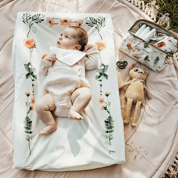 Image showing the Embroidered Bandana Bib, Anglaise product.
