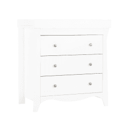 Image showing the Clara Chest of Drawers With Changing Unit, White product.