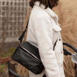 Image showing the Alyssa Stroller Organiser, Black & Gold product.