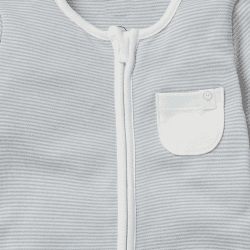 Image showing the Clever Zip Sleepsuit, 3 - 6 Months, Blue Stripe product.