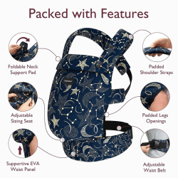 Image showing the Cotton Baby Carrier, Starry Night product.
