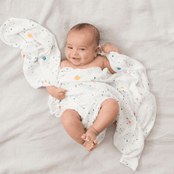 Image showing the Boutique Large Silky Soft Bamboo Swaddle, Stargaze product.