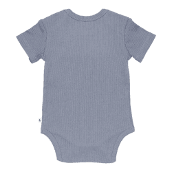 Image showing the Sailors Bay Short Sleeve Ribbed Bodysuit, 0 - 2 Months, Blue product.