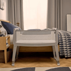 Image showing the SnuzPod Studio Bedside Crib, Oslo Grey product.
