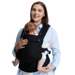 Image showing the Cotton Baby Carrier, Black product.