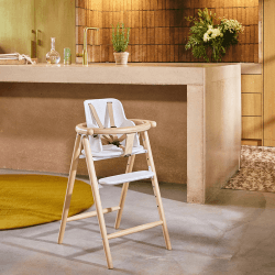 Image showing the Tobo Baby Set For High Chair, White/Natural product.