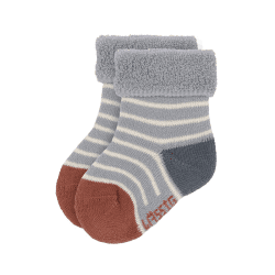 Image showing the Pack of 3 Terry Baby Socks GOTS, 0 - 3 Months, Tiny Farmer Blue product.