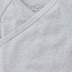 Image showing the Short Sleeve Kimono Bodysuit, 3 - 6 Months, Grey product.