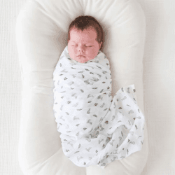 Image showing the Pack of 2 Cotton Swaddles, Bunny & Fern product.