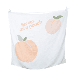 Image showing the Milestone Muslin Blanket & Cards Gift Set, Sweet as a Peach product.
