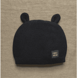 Image showing the Ear-Resistible Knitted Hat, 0 - 6 Months, Black product.