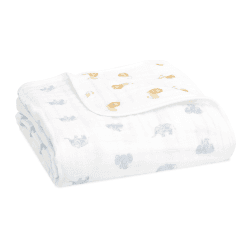 Image showing the Boutique Dream Blanket Organic Cotton Muslin Blanket, 120 x 120cm, Animal Kingdom product.
